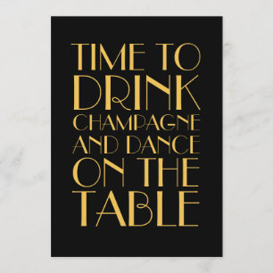 Uitnodiging van de partij Gold 1920 in het nieuwja