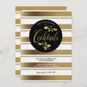 Uitnodiging van de partij Gold Stripes (Voorkant / Achterkant)