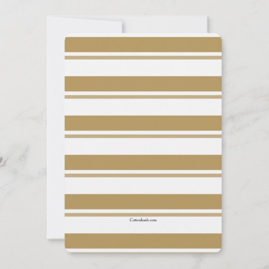 Uitnodiging van de partij Gold Stripes (Achterkant)