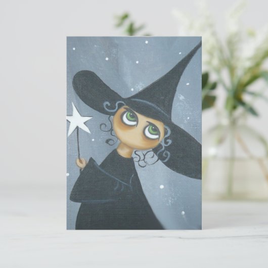 Uitnodiging van de partij Good Witch Halloween (Staand voorkant)