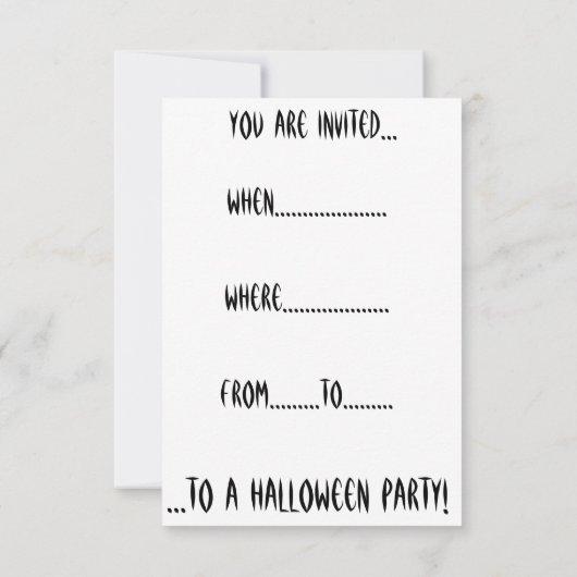 Uitnodiging van de partij Good Witch Halloween (Achterkant)