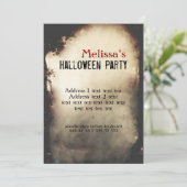 uitnodiging van de partij Halloween (Staand voorkant)