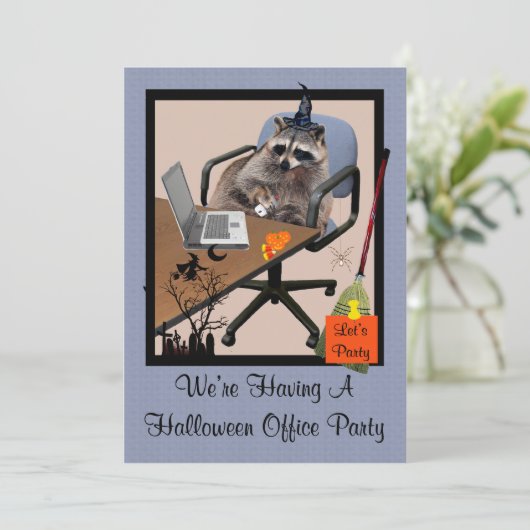 Uitnodiging van de partij Halloween (Staand voorkant)