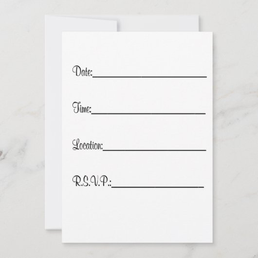 Uitnodiging van de partij Halloween (Achterkant)