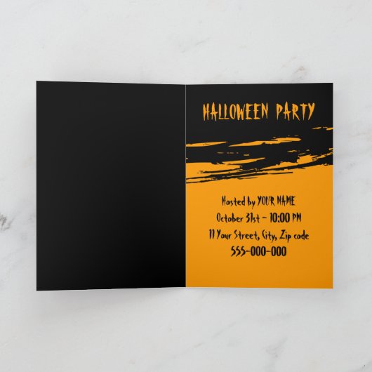 uitnodiging van de partij Halloween (Binnen)