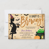 Uitnodiging van de partij Halloween Baby shower (Voorkant)