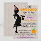 Uitnodiging van de partij Halloween Baby shower (Voorkant / Achterkant)