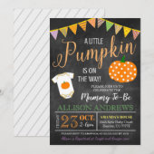 Uitnodiging van de partij Halloween Baby shower (Voorkant / Achterkant)