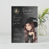 Uitnodiging van de partij Halloween Bachelorette (Staand voorkant)