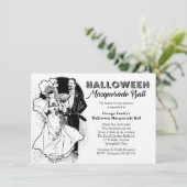  uitnodiging van de partij Halloween Ball Masquera (Staand voorkant)