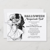 uitnodiging van de partij Halloween Ball Masquera (Voorkant)