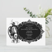 Uitnodiging van de partij Halloween Ball Masquerad (Staand voorkant)