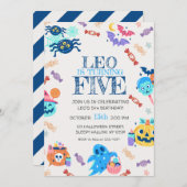 Uitnodiging van de partij Halloween Birthday van k (Voorkant / Achterkant)