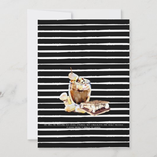 Uitnodiging van de partij Halloween Bonfire Sleepo (Achterkant)