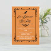 Uitnodiging van de partij Halloween - elegante vol (Staand voorkant)