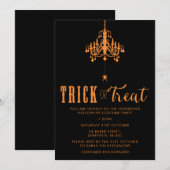 Uitnodiging van de partij Halloween - elegante vol (Voorkant / Achterkant)