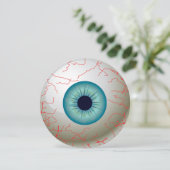 Uitnodiging van de partij Halloween Eyeball (blauw (Staand voorkant)