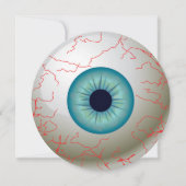 Uitnodiging van de partij Halloween Eyeball (blauw (Voorkant)