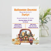 Uitnodiging van de partij Halloween Gnome (Staand voorkant)