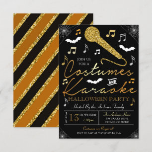 Uitnodiging van de partij Halloween Karaoke