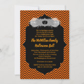 Uitnodiging van de partij Halloween Masquerade Bal (Voorkant)