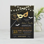 Uitnodiging van de partij Halloween Masquerade Cos (Staand voorkant)