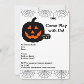 Uitnodiging van de partij Halloween met pompoen, s (Voorkant)
