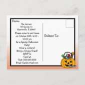 Uitnodiging van de partij Halloween met Snoep van (Achterkant)