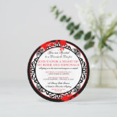 Uitnodiging van de partij Halloween Murder Mystery (Staand voorkant)