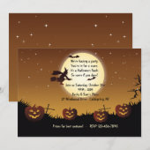 Uitnodiging van de partij Halloween Ride (Voorkant / Achterkant)