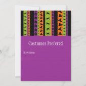 Uitnodiging van de partij Halloween Stripes (Achterkant)