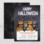 Uitnodiging van de partij Halloween Trick or treat (Voorkant / Achterkant)