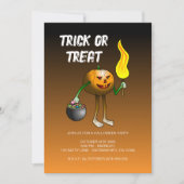 Uitnodiging van de partij Halloween Trick or treat (Voorkant)