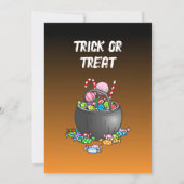 Uitnodiging van de partij Halloween Trick or treat (Achterkant)