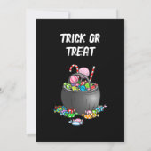 Uitnodiging van de partij Halloween Trick or treat (Achterkant)