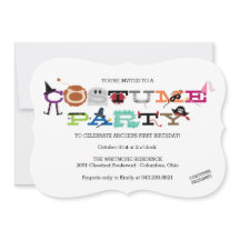 Uitnodiging van de partij Halloween van de Costume