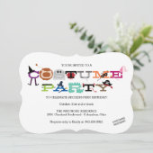 Uitnodiging van de partij Halloween van de Costume (Staand voorkant)