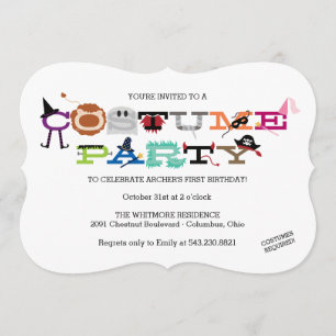 Uitnodiging van de partij Halloween van de Costume