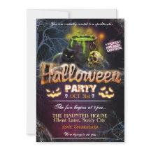 Uitnodiging van de partij Halloween volledig 