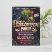 Uitnodiging van de partij Halloween volledig (Staand voorkant)