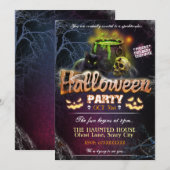 Uitnodiging van de partij Halloween volledig (Voorkant / Achterkant)