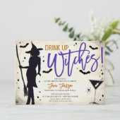 Uitnodiging van de partij Halloween Vrijgezellenfe (Staand voorkant)