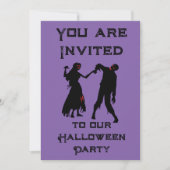 Uitnodiging van de partij Halloween Zombie (Voorkant)