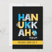 Uitnodiging van de partij Hanukkah (Voorkant)