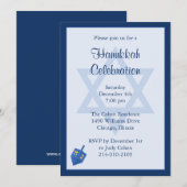 Uitnodiging van de partij Hanukkah (Voorkant / Achterkant)