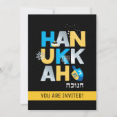Uitnodiging van de partij Hanukkah (Voorkant)
