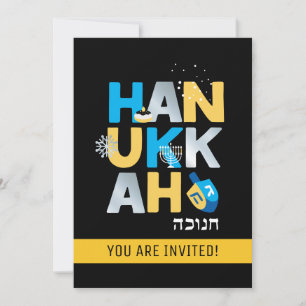 Uitnodiging van de partij Hanukkah