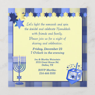  uitnodiging van de partij Hanukkah
