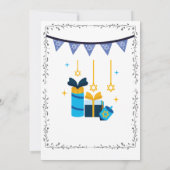 Uitnodiging van de partij Hanukkah (Achterkant)