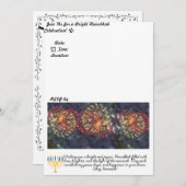 Uitnodiging van de partij Hanukkah (Voorkant / Achterkant)